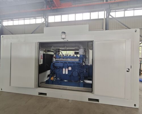 Un buen precio. Generador de gas eléctrico silencioso a prueba de lluvia y sonido en contenedor de 300kw 400kVA 400kw 500kVA con motor Yuchai Weichai Baudouin en línea